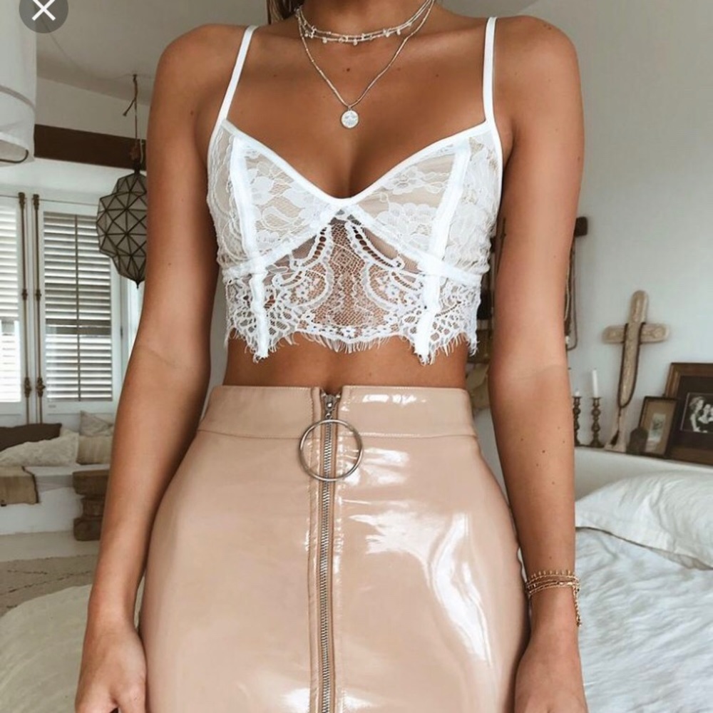 Tiger Mist Emery lace bustier top